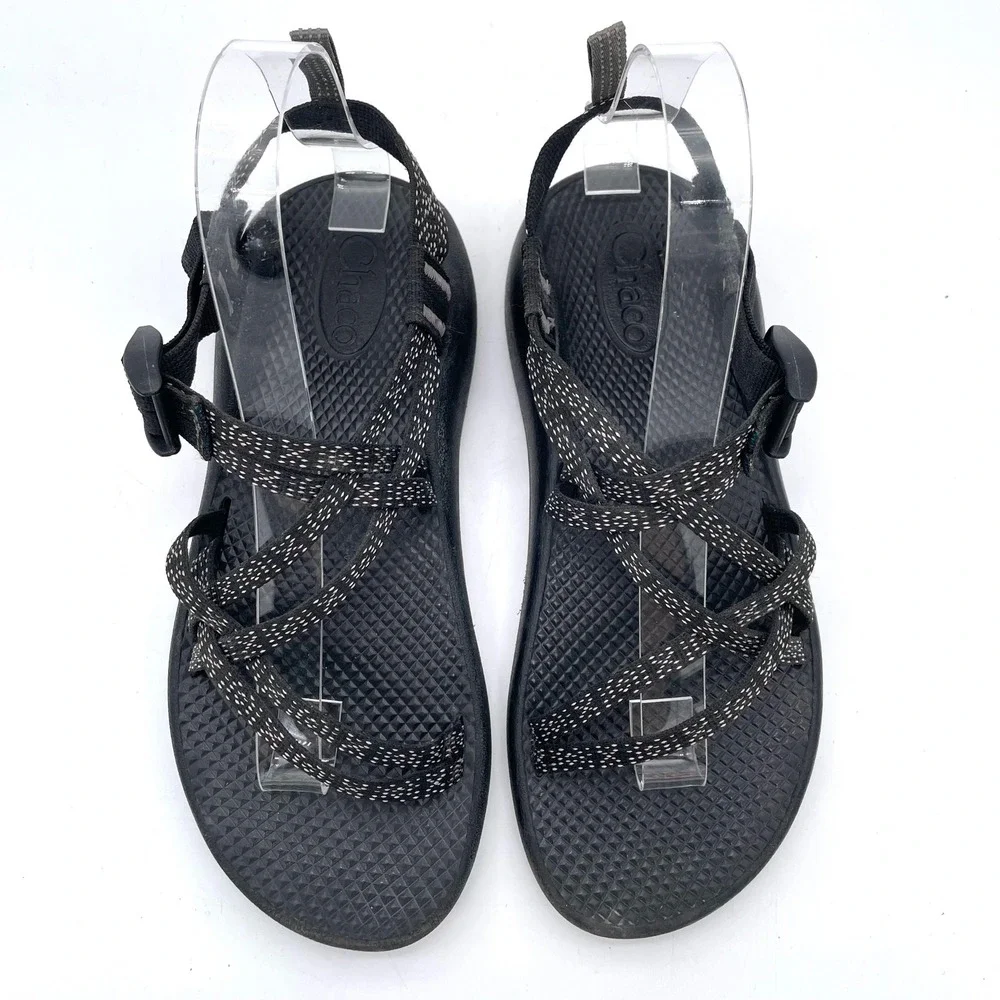 Chaco Z/1 Ecotread Sandals Boys Size 6 Black Pattern Excellent Strappy Sport